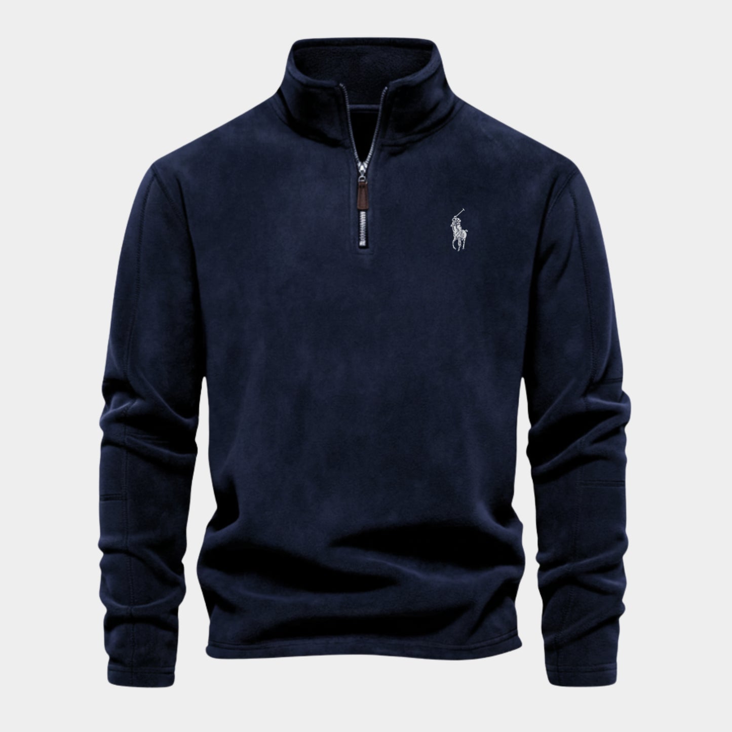 RL - Maglione da uomo con mezza cerniera