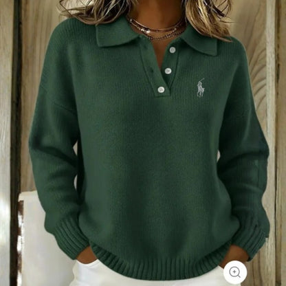 RL - Maglione in Maglia Morbida con Colletto