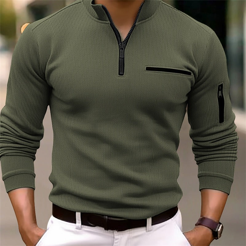 ROSSI ROMA | CAMICIA A MANICHE LUNGHE CON ZIP