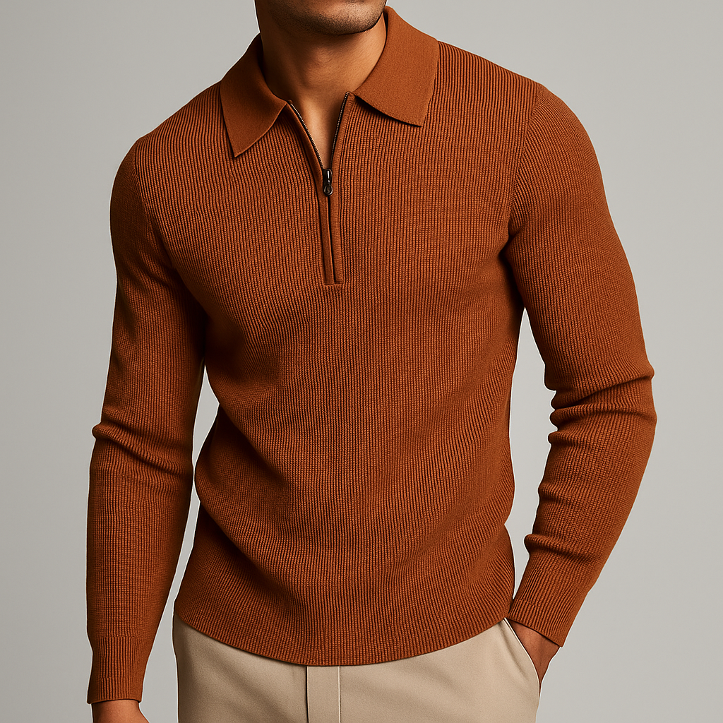 ROSSI ROMA | FELPA CLASSICA IN MAGLIA WAFFLE DA UOMO