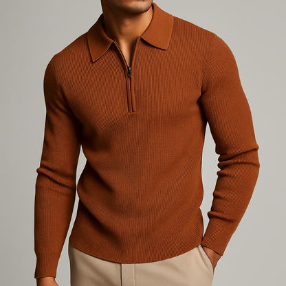 ROSSI ROMA | FELPA CLASSICA IN MAGLIA WAFFLE DA UOMO