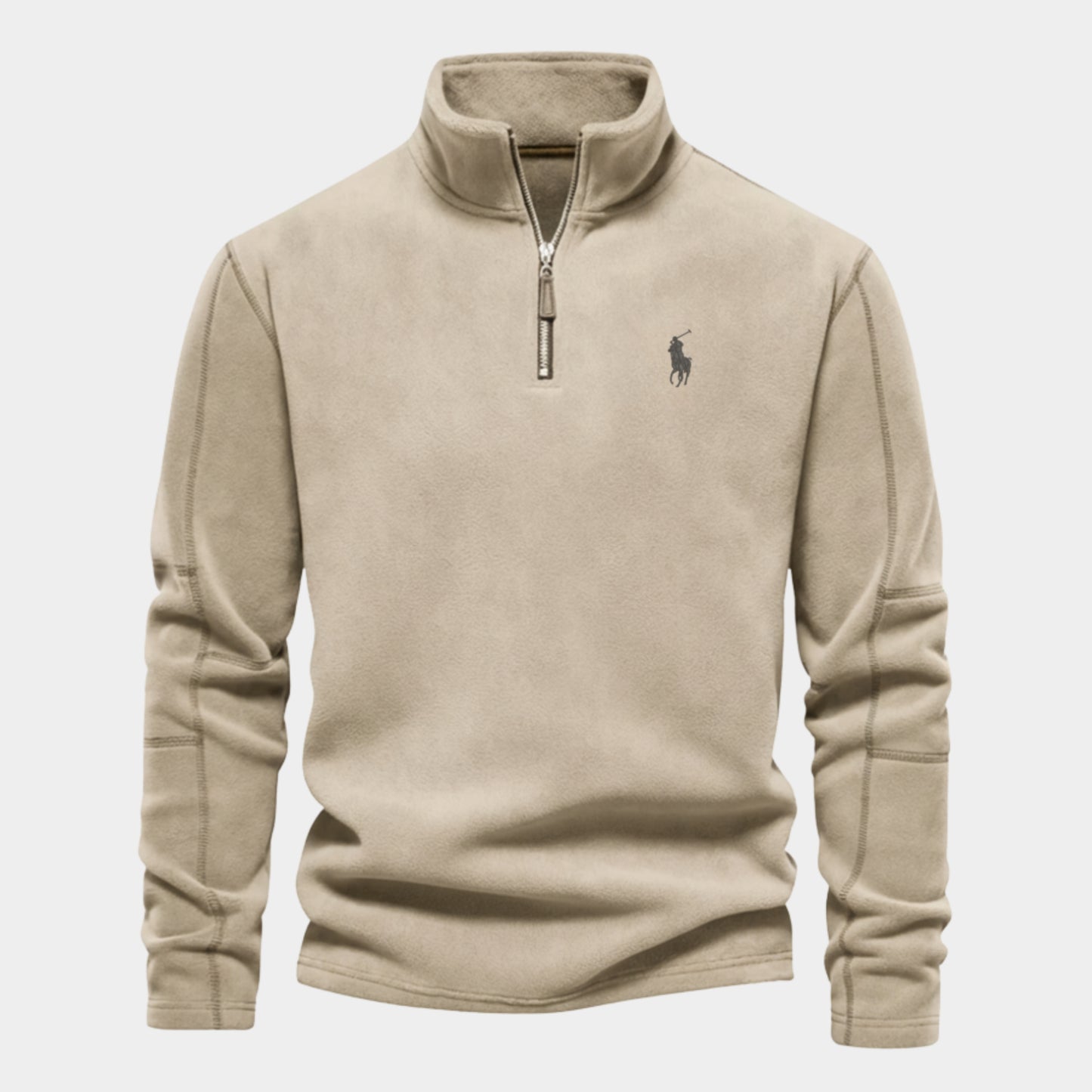 RL - Maglione da uomo con mezza cerniera