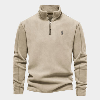 RL - Maglione da uomo con mezza cerniera