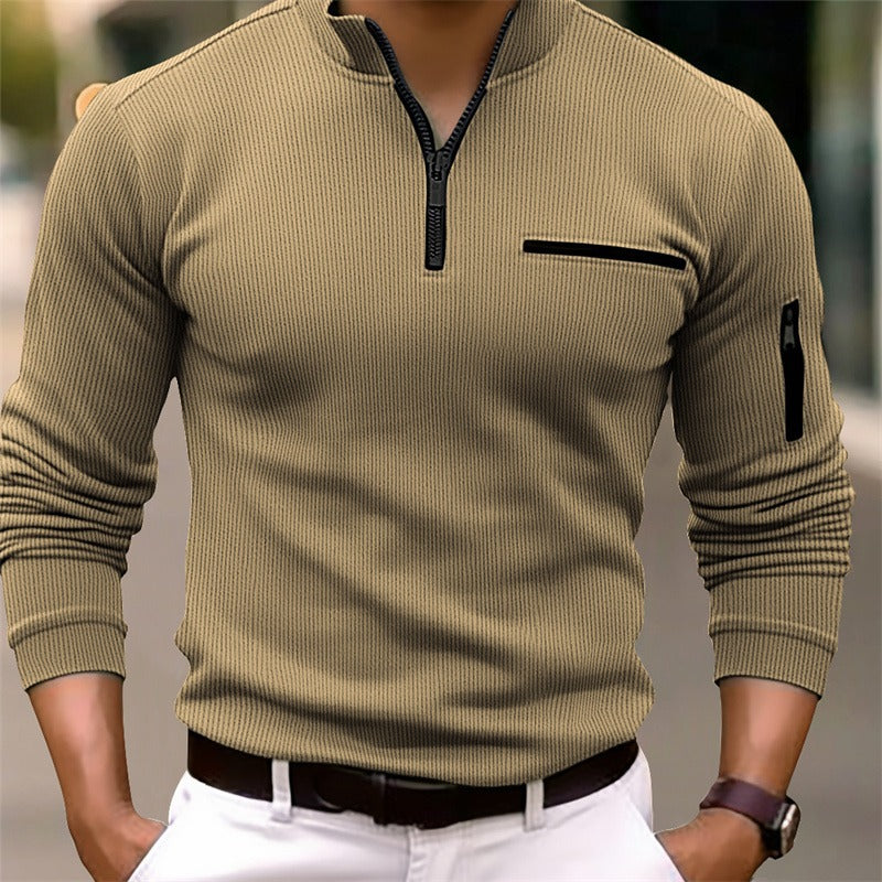 ROSSI ROMA | CAMICIA A MANICHE LUNGHE CON ZIP
