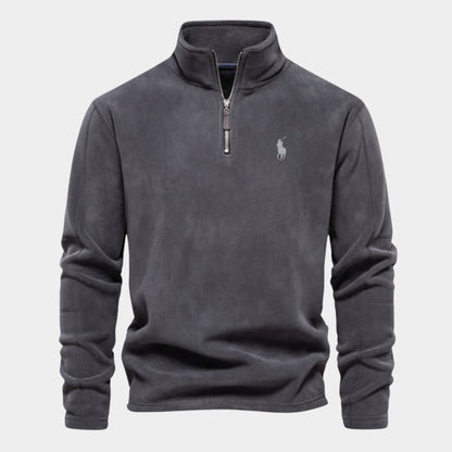 RL - Maglione da uomo con mezza cerniera