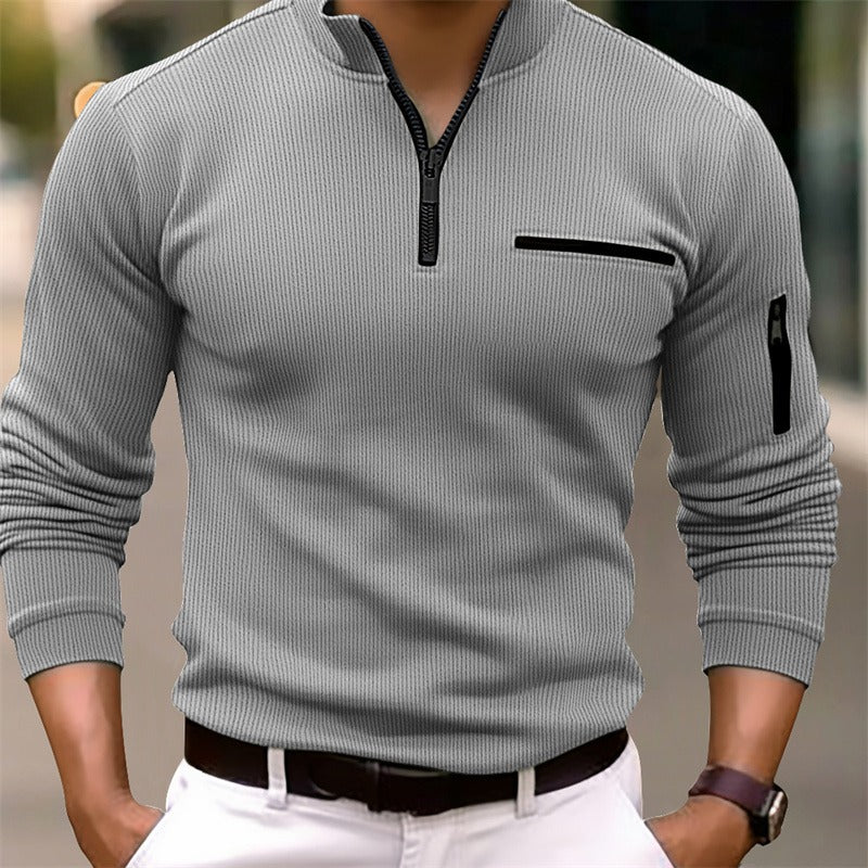 ROSSI ROMA | CAMICIA A MANICHE LUNGHE CON ZIP