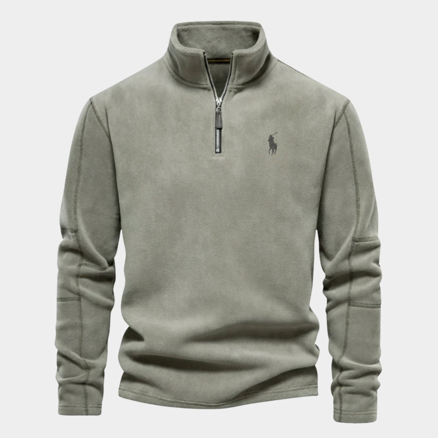 RL - Maglione da uomo con mezza cerniera