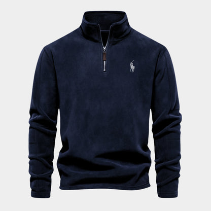 RL - Maglione da uomo con mezza cerniera