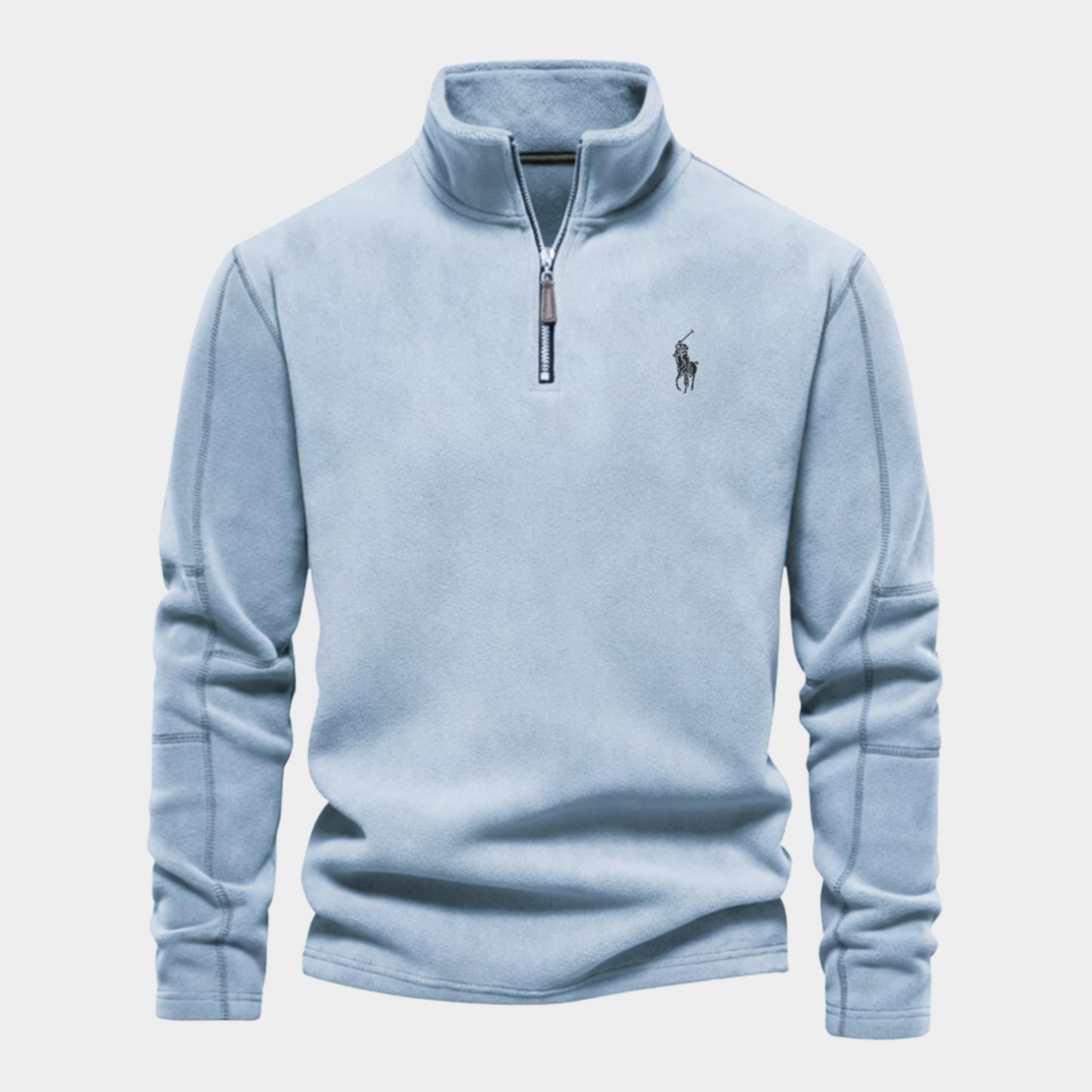 RL - Maglione da uomo con mezza cerniera