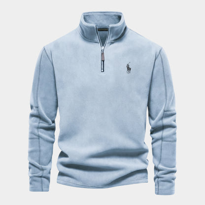 RL - Maglione da uomo con mezza cerniera