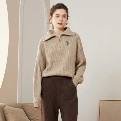 RL - Maglione Elegante con Collo Alto.