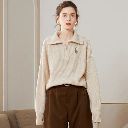 RL - Maglione Elegante con Collo Alto.