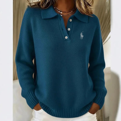 RL - Maglione in Maglia Morbida con Colletto