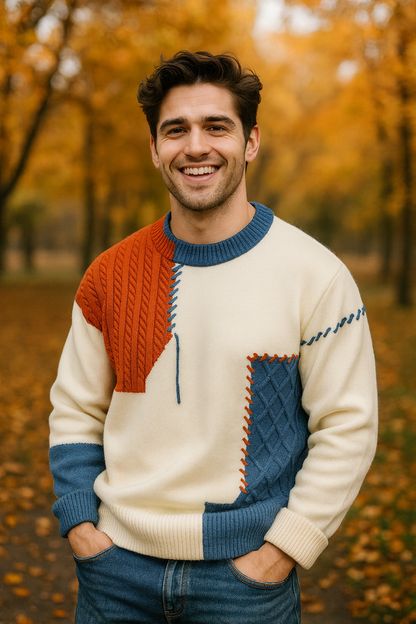 ROSSI ROMA | MAGLIONE PATCHWORK DA UOMO