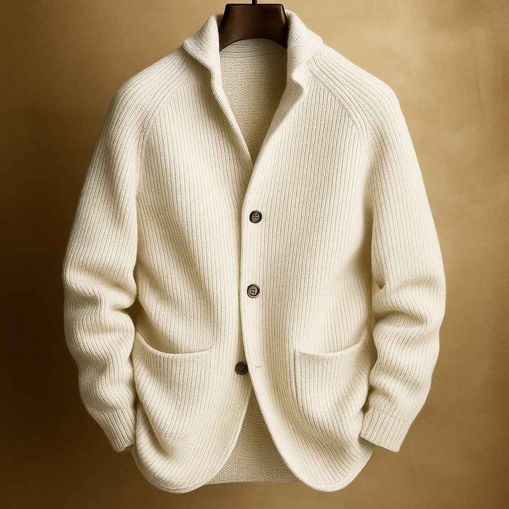 ROSSI ROMA | CARDIGAN IN LANA A COSTE PER UOMO