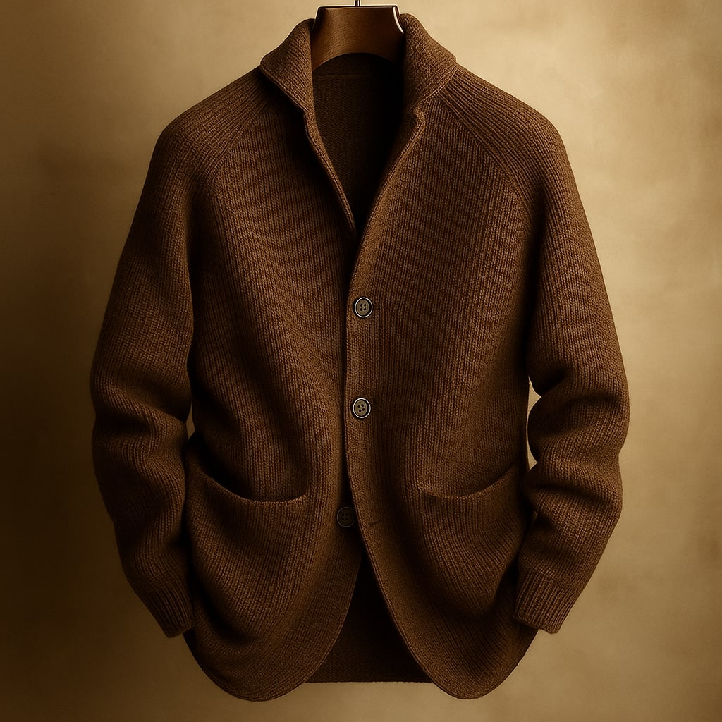 ROSSI ROMA | CARDIGAN IN LANA A COSTE PER UOMO