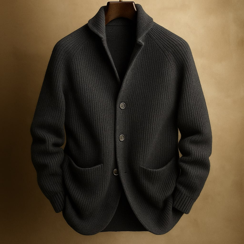 ROSSI ROMA | CARDIGAN IN LANA A COSTE PER UOMO