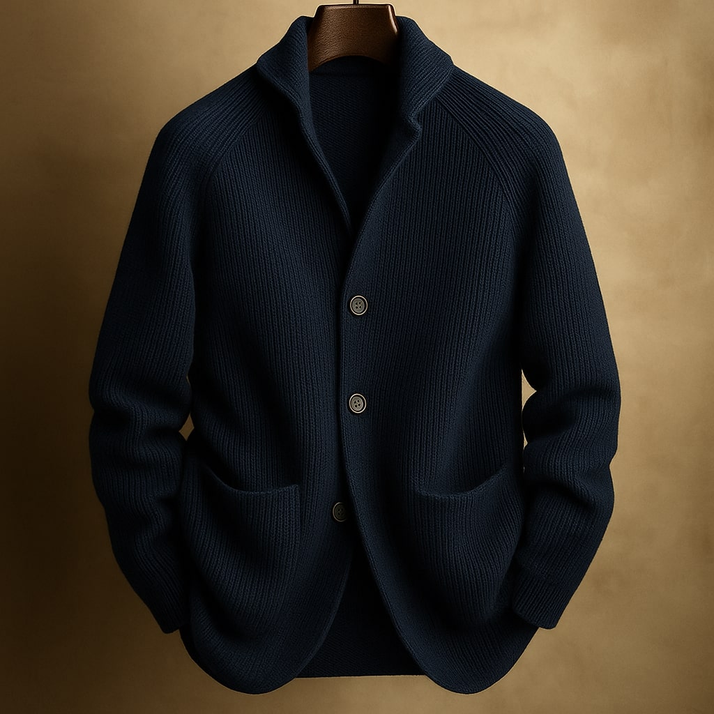 ROSSI ROMA | CARDIGAN IN LANA A COSTE PER UOMO