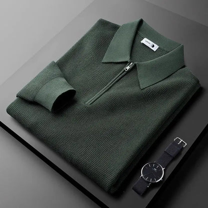 ROSSI ROMA | FELPA CLASSICA IN MAGLIA WAFFLE DA UOMO