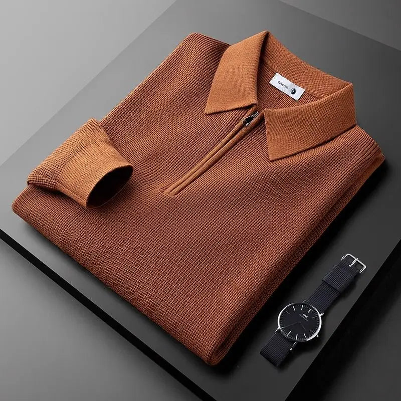 ROSSI ROMA | FELPA CLASSICA IN MAGLIA WAFFLE DA UOMO