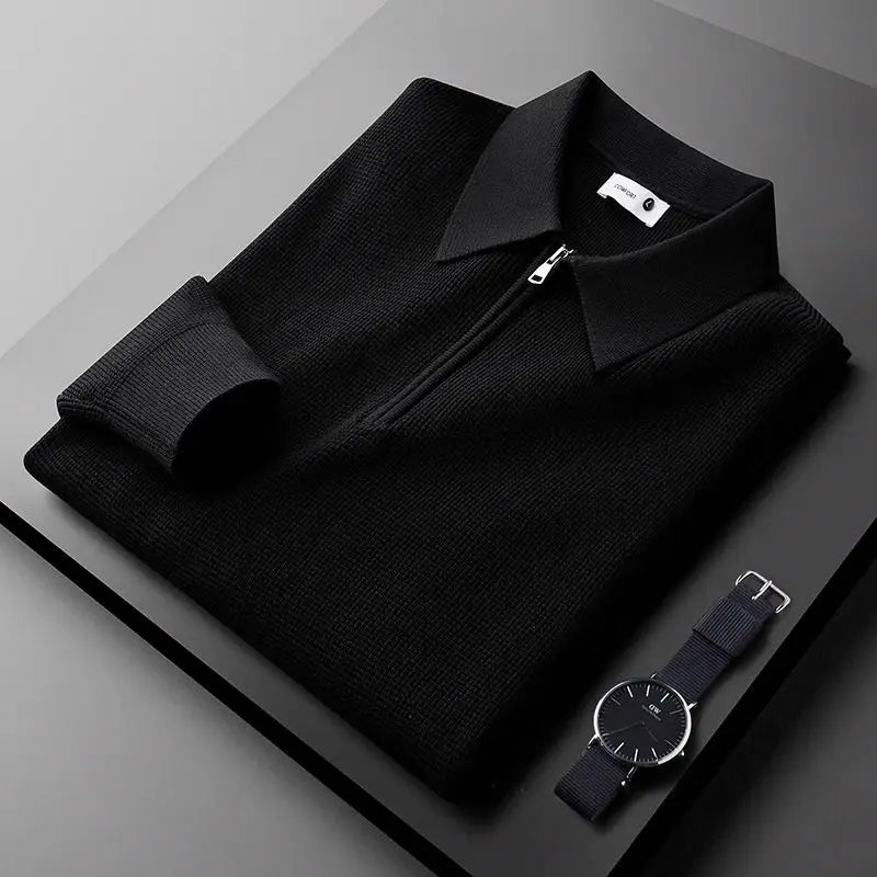 ROSSI ROMA | FELPA CLASSICA IN MAGLIA WAFFLE DA UOMO