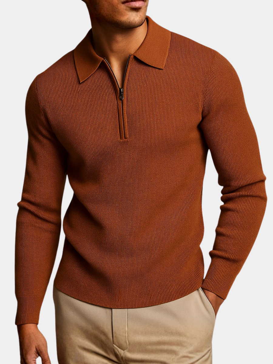 ROSSI ROMA | FELPA CLASSICA IN MAGLIA WAFFLE DA UOMO